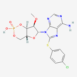 Chemical structure of 8-CPT-2Me-cAMP, sodium salt