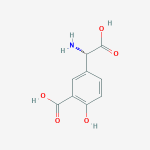 Chemical structure of (S)-3-Carboxy-4-hydroxyphenylglycine