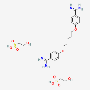Chemical structure of Pentamidine isethionate