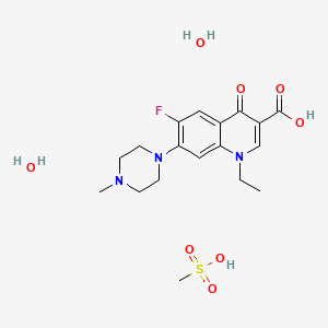Chemical structure of Pefloxacin Mesylate Dihydrate