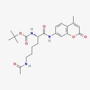 Chemical structure of Boc-Lys(Ac)-AMC