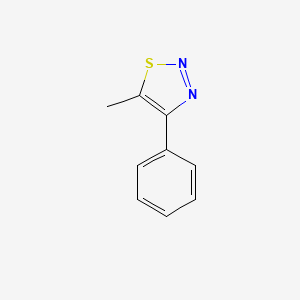 Chemical structure of 4-phenyl-5-methyl-1,2,3-Thiadiazole