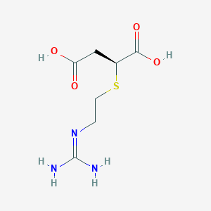 Chemical structure of 2-Guanidinoethylmercaptosuccinic Acid