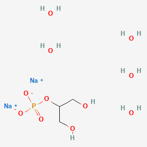 Chemical structure of Sodium 2-glycerophosphate pentahydrate
