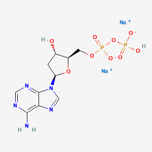 Chemical structure of 2-Deoxyadenosine 5-diphosphate