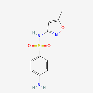 Chemical structure of Sulfamethoxazole