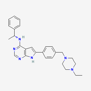 Chemical structure of AEE788 (NVP-AEE788)