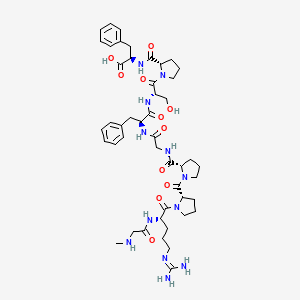Chemical structure of Sar-[D-Phe8]-des-Arg9-Bradykinin