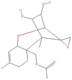 Chemical structure of 15-acetoxy Scirpenol