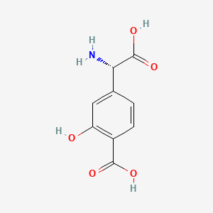 Chemical structure of (S)-4-Carboxy-3-hydroxyphenylglycine