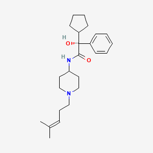 Chemical structure of J 104129 fumarate