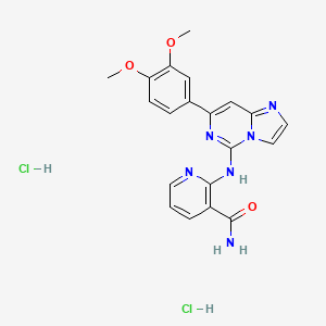 Chemical structure of BAY 61-3606 dihydrochloride