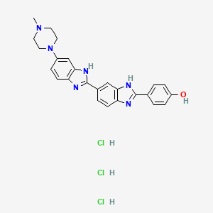Chemical structure of Hoechst 33258 trihydrochloride