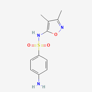 Chemical structure of Sulfisoxazole