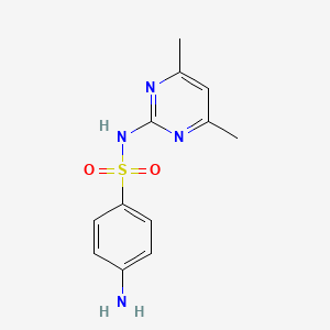 Chemical structure of Sulfamethazine