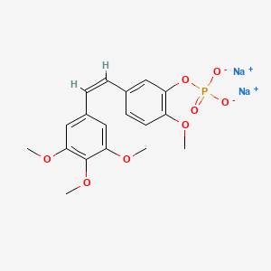 Chemical structure of Fosbretabulin disodium