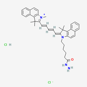 Chemical structure of Cy5·5 hydrazide (non-sulfonated)