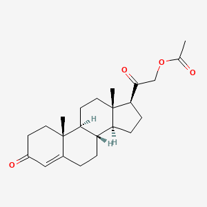 Chemical structure of Deoxycorticosterone acetate