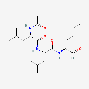 Chemical structure of Calpain Inhibitor I, ALLN