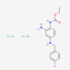 Chemical structure of Ezogabine dihydrochloride