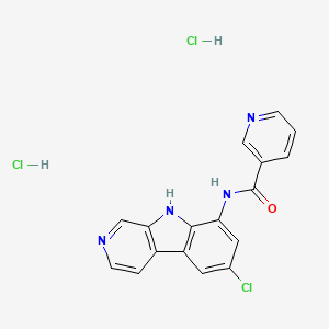 Chemical structure of PS 1145 dihydrochloride