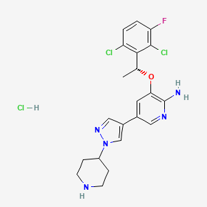 Chemical structure of Crizotinib hydrochloride