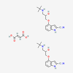 Chemical structure of Cyanopindolol hemifumarate