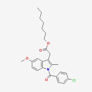 Chemical structure of Indomethacin heptyl ester