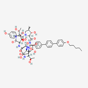 Chemical structure of Anidulafungin