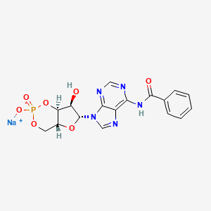 Chemical structure of 6-Bnz-cAMP sodium salt