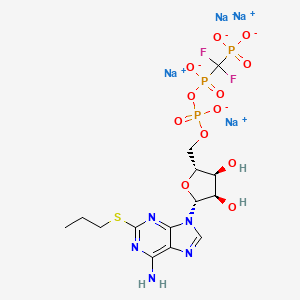 Chemical structure of AR-C 66096 tetrasodium salt