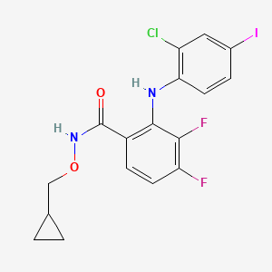 Chemical structure of PD184352 (CI-1040)