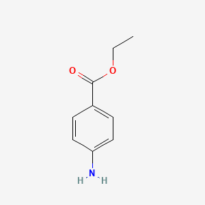Chemical structure of Benzocaine
