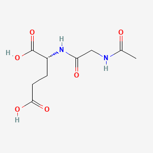 Chemical structure of N-Acetylglycyl-D-glutamic acid