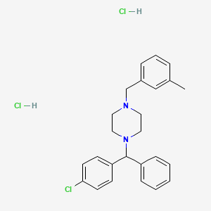 Chemical structure of Meclizine 2HCl