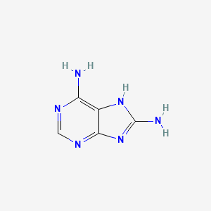 Chemical structure of 8-Aminoadenine