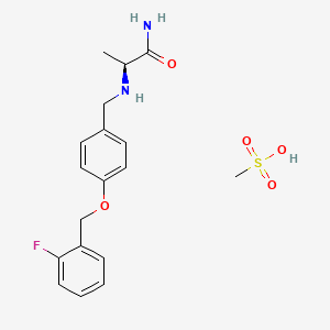 Chemical structure of Ralfinamide mesylate