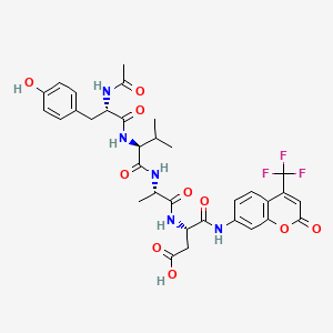 Chemical structure of Ac-YVAD-AFC