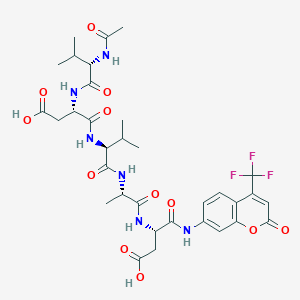 Chemical structure of Ac-VDVAD-AFC