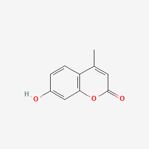 Chemical structure of 4-Methylumbelliferone
