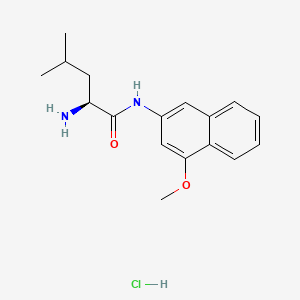 Chemical structure of L-Leucine 4-methoxy-β-naphthylamide (hydrochloride)