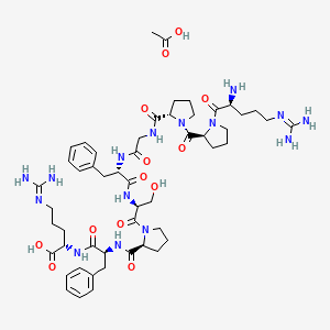 Chemical structure of Bradykinin (acetate)
