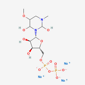 Chemical structure of 5-OMe-UDP trisodium salt