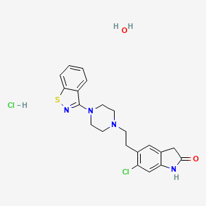 Chemical structure of Ziprasidone hydrochloride monohydrate