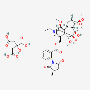 Chemical structure of Methyllycaconitine citrate