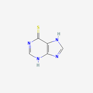 Chemical structure of 6-Mercaptopurine