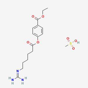 Chemical structure of Gabexate mesylate