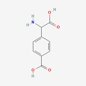 Chemical structure of (RS)-4-Carboxyphenylglycine