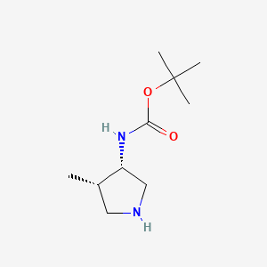 Chemical structure of (3S,4S)-3-(Boc-amino)-4-methylpyrrolidine