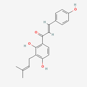 Chemical structure of Isobavachalcone